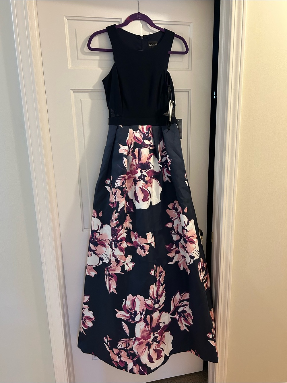 xscape Nordstrom floral modest maxi prom formal dress NWT